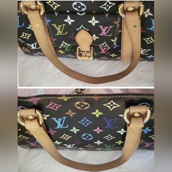 🔥SOLD🔥LOUIS🌻VUITTON Aurelia MURAKAMI Black Multicolored Bag 💞RARE💞 - Picture 11 of 17